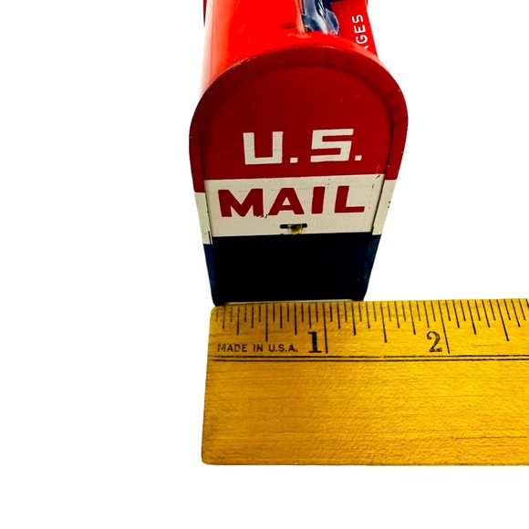 Tin Mail Box Letters & Packages US Mail Still Piggy Bank Made In Japan. Vintage - Picture 14 of 14